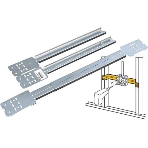 telescoping box mounting bracket|metal electrical box mounting bracket.